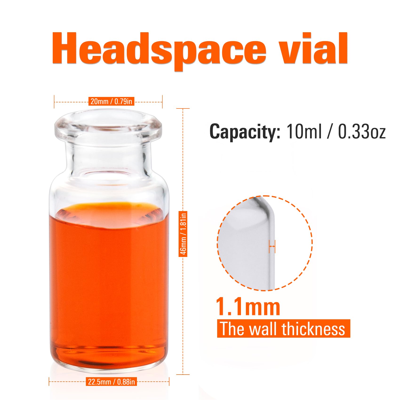 10ml Headspace Vials - GC Autosampler -2