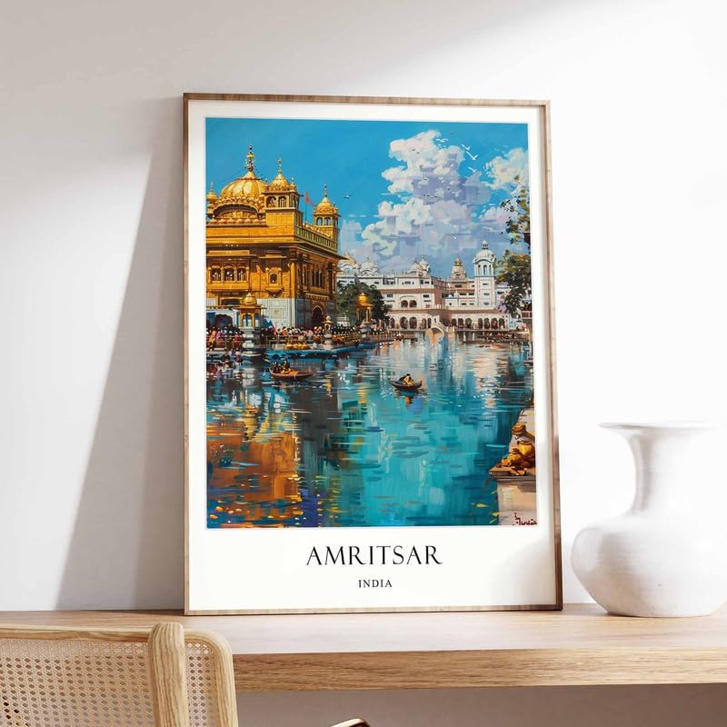 Poster Amritsar Inde : affiche voyage de grande taille et décoration murale citation