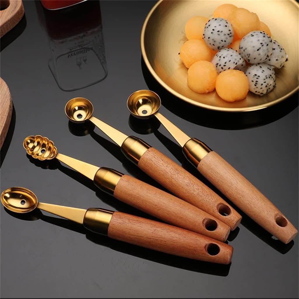 Digging Fruit Ball Spoon Watermelon Round Machine Tool 4-piece Set