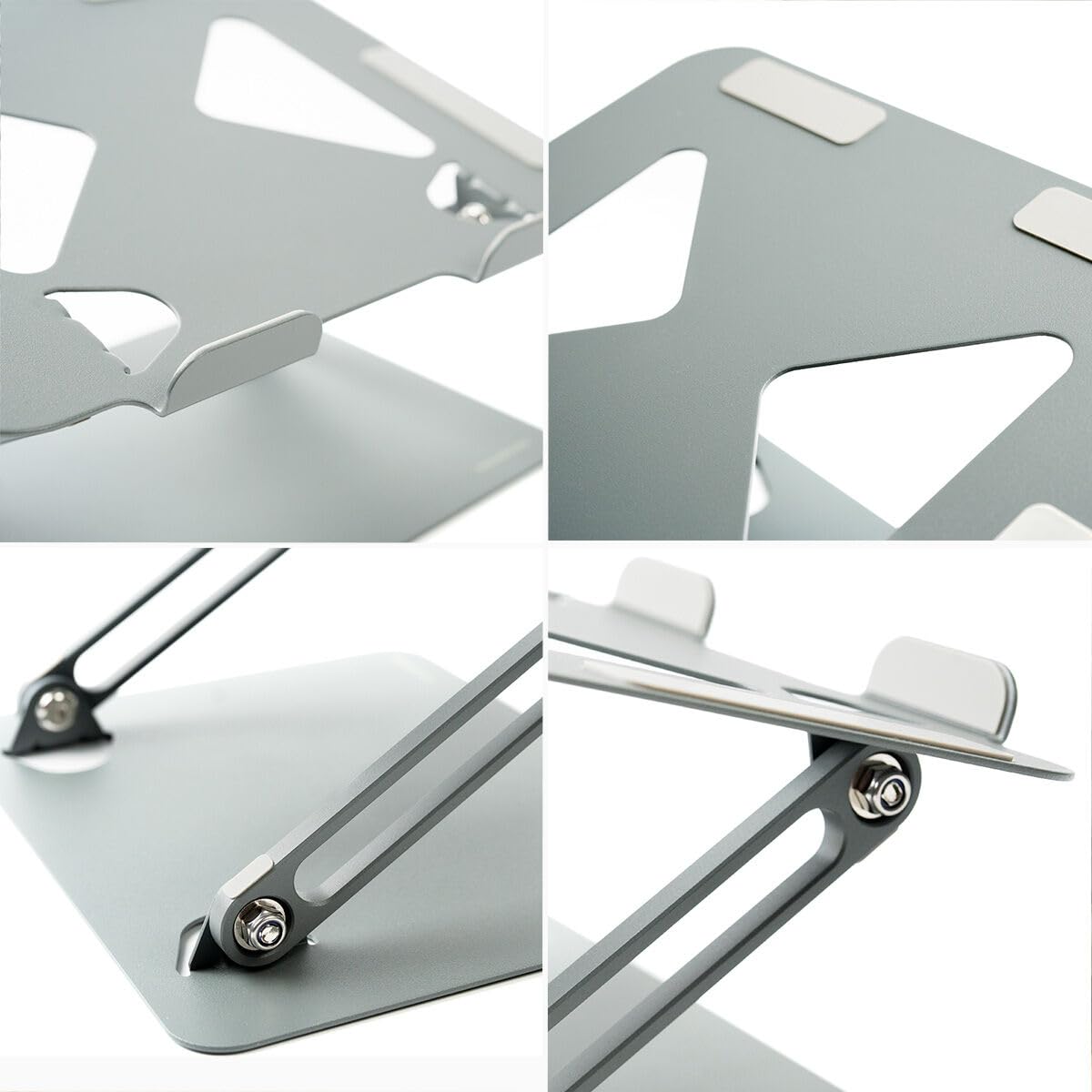 InnovaGoods® Soporte para Portátil Plegable y Regulable, Altura e Inclinación Ajustable, Antideslizante, Estructura Abierta, Pantallas de 10"-18", Acero de Carbono, Ideal para Oficina y Teletrabajo