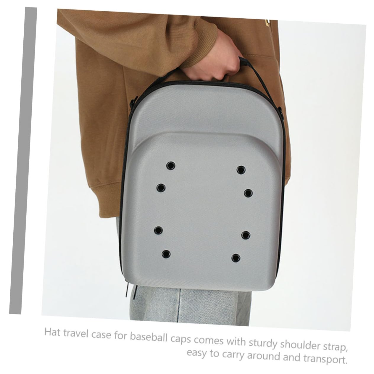 Happyyami Baseball Cap Storage Case Hat Holder for Travel Hat Organizer Bag Travel Hat Box Secure Fit