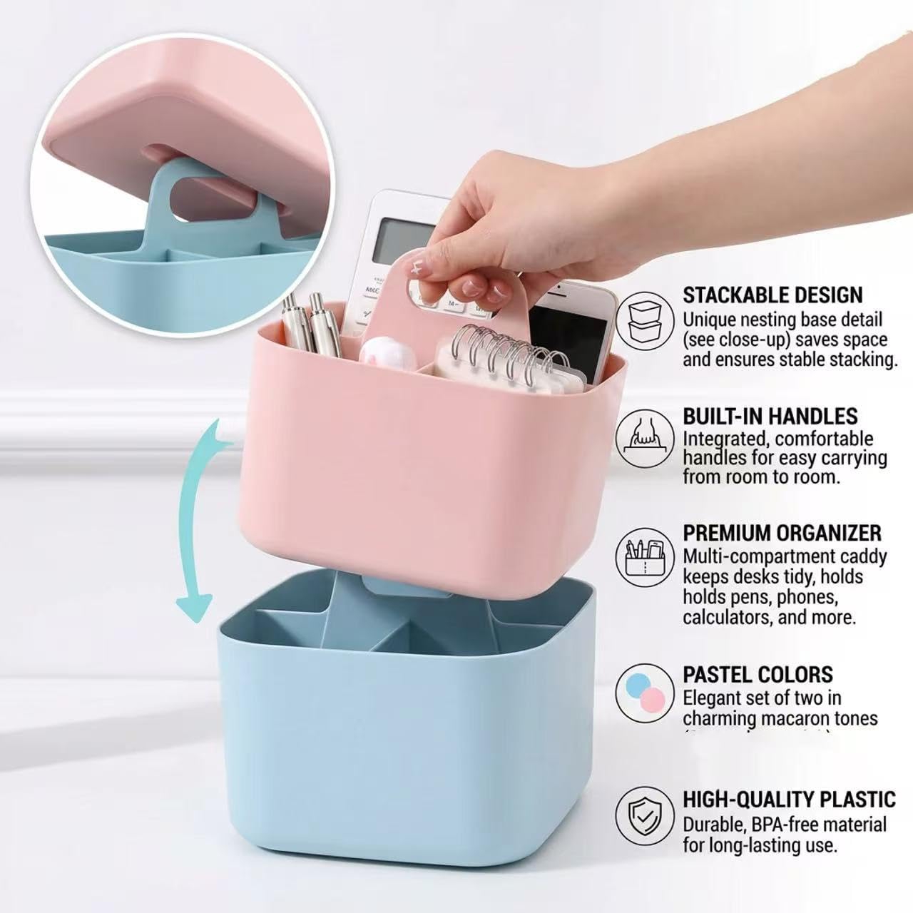 Amazon.com : Reflygen Stackable Portable Handheld Organiser,Multi