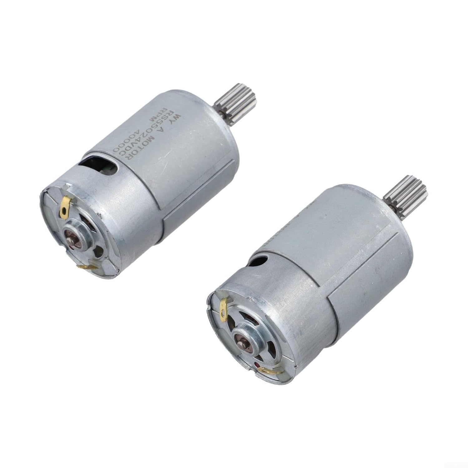 2 Pack RS550 24V Motor 40000 RPM Ride Car, High Gearmotor with 10T and Quick Connectors, Wire Replacement