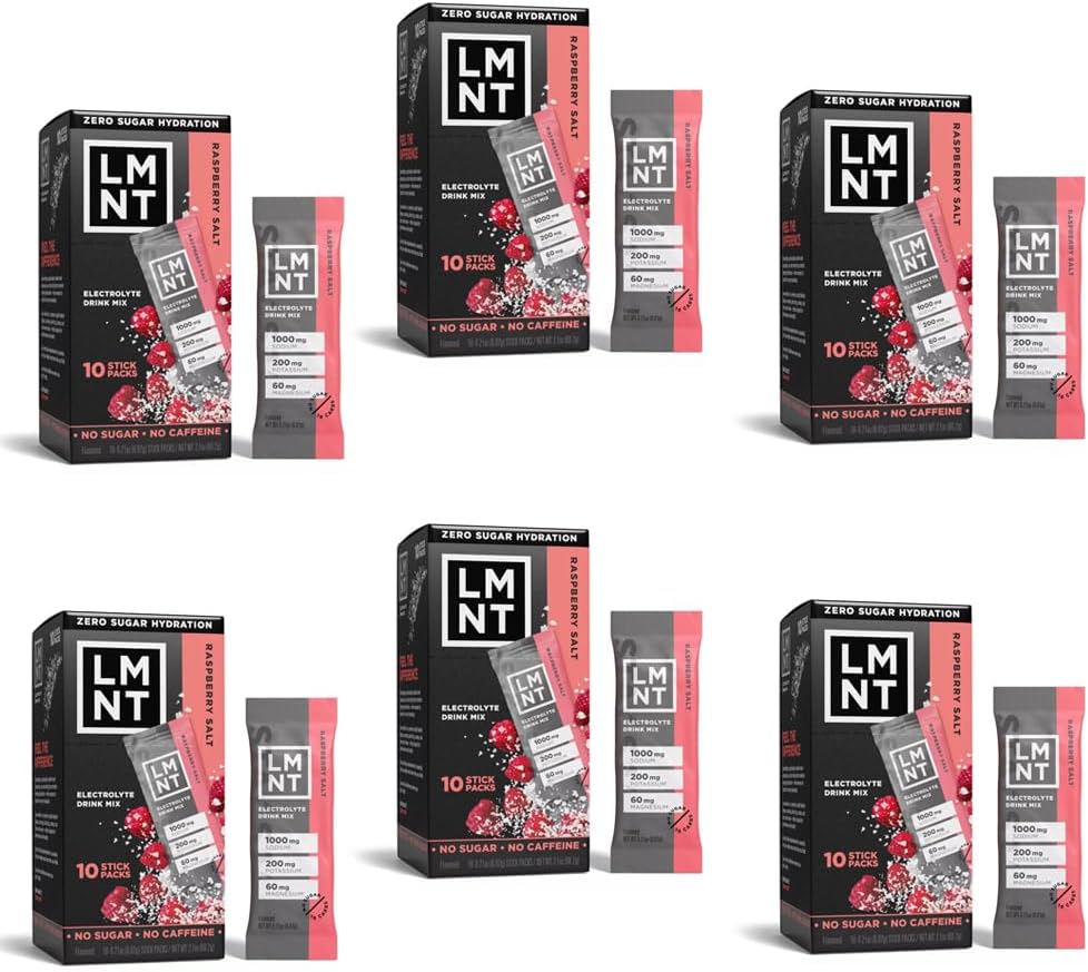 Title needs to be as follows: LMNTs Zero-Sugar Electrolytes Sports Drink - Raspberry Salt - 2.1oz/10ct