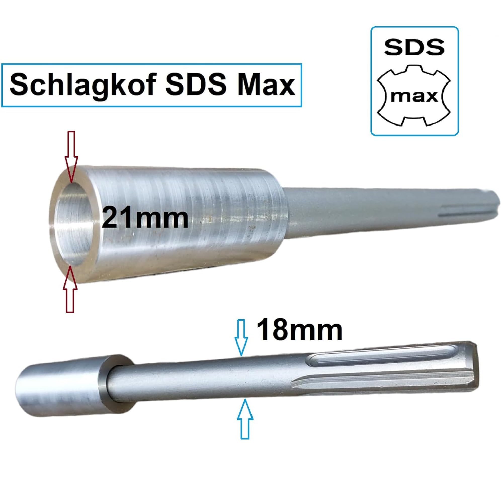 3m Tiefenerder SET Ø20mm feuerverzinkt mit Kreuzverbinder ud Schlagkopf SDS Max