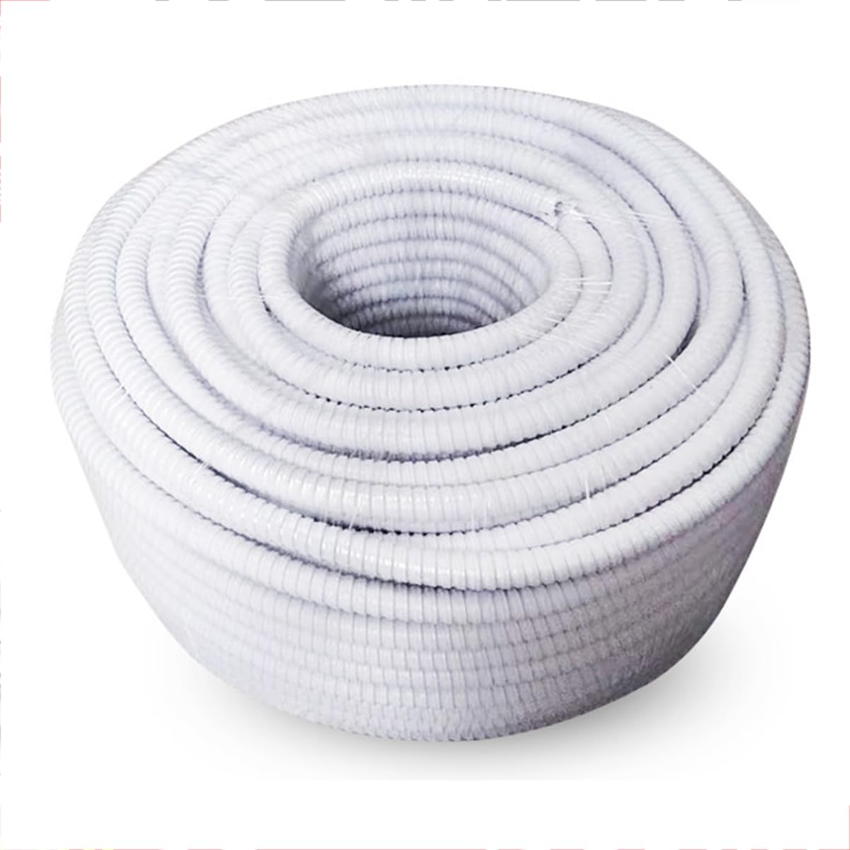 Kunststoffbeschichtetes Metall Flexibles Leerrohr Kabelschutzrohr PVC Stahl Wasserdicht für Außeninstallation Garten Industrie Kabelschutz,25mm（50m）