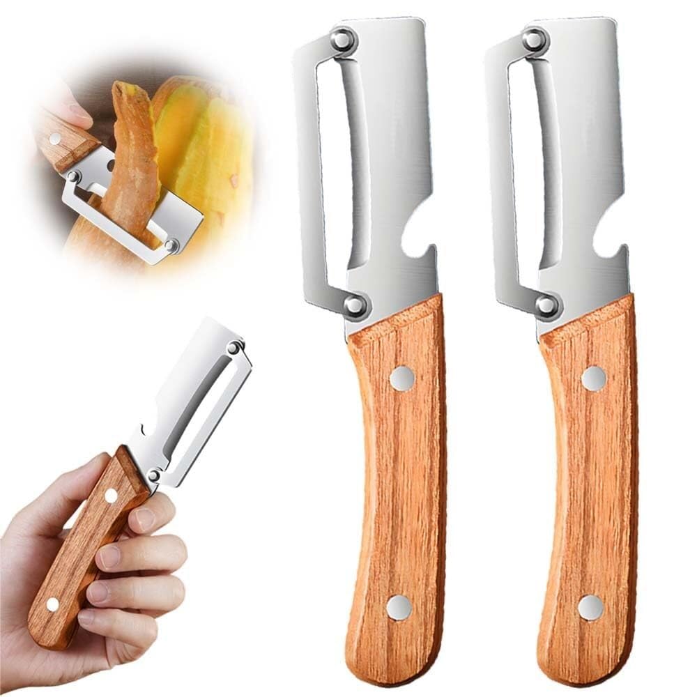 obieraczka do warzyw， Obieraczka do ziemniaków warzyw, wielofunkcyjna, ergonomiczna obieraczka i krajalnica owoców, ostre ostrze(2pcs)