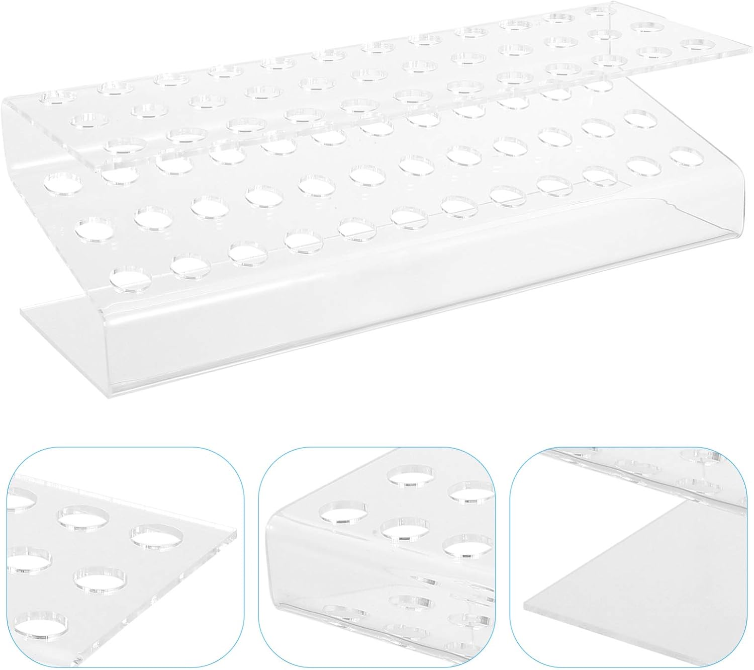 EXCEART Acrylic Pen Holder Display Stand 9.44X3.14X2.95In Clear Desk Organizer for Pens Pencils Paint Brushes Eyebrow Makeup Brushes Home Office Use - Image 4