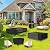 Tuyeho Patio Furniture Set Cover 126 x 64 x 28 inch, Durable Heavy Duty Oxford Fabric Outdoor Sectional Set Cover, Waterproof & Weather Resistant, for Your Outdoor Sectional Sofa Set (Black)