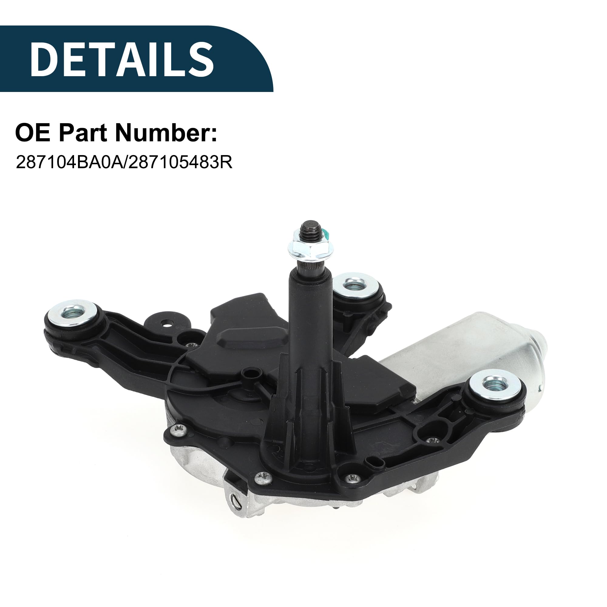 Motor Del Limpiaparabrisas Para Nissan Qashqai 13-20 1Pc | Para Nissan X-Trail, Para Renault Captur, Delantero, 3 Pines, Plástico, Acero, Oe:287104Ba0A/287105483R