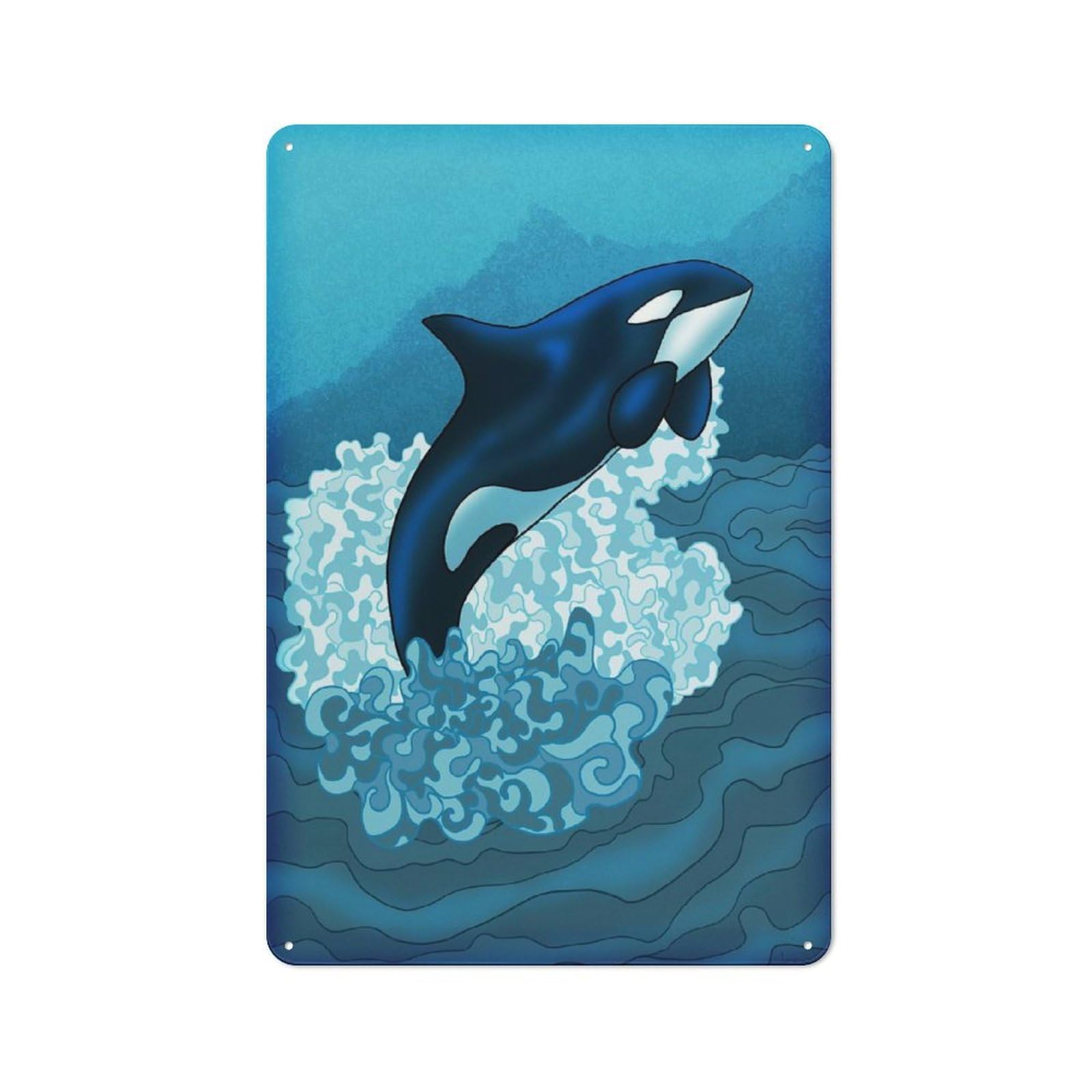 Fridged Waters Printed Metal Sign 30x20cm for Studio Or Craft Room, A New Home Present for Creative-space Collectors
