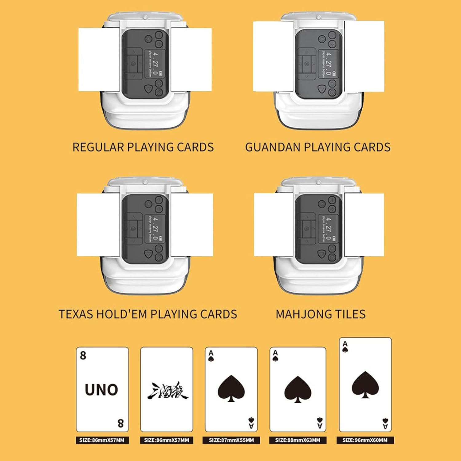 Rulbelok Portable Automatic Card Shuffling Device for 4 Decks Features 360 Degree Rotation and Built in Battery Shufflers