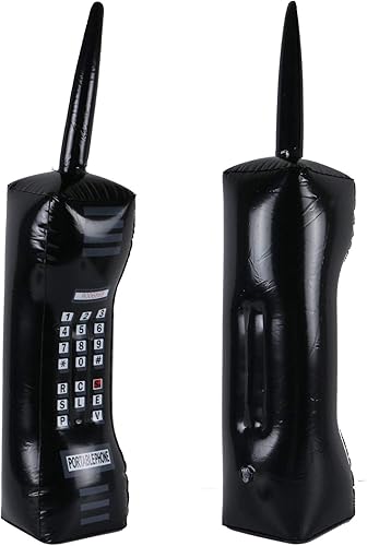 Miniatura 4 de 2 piezas de teléfono móvil inflable, suministros de decoración de fiesta de los años 80 y 90, accesorios retro para vestido celular (26 pulgadas)