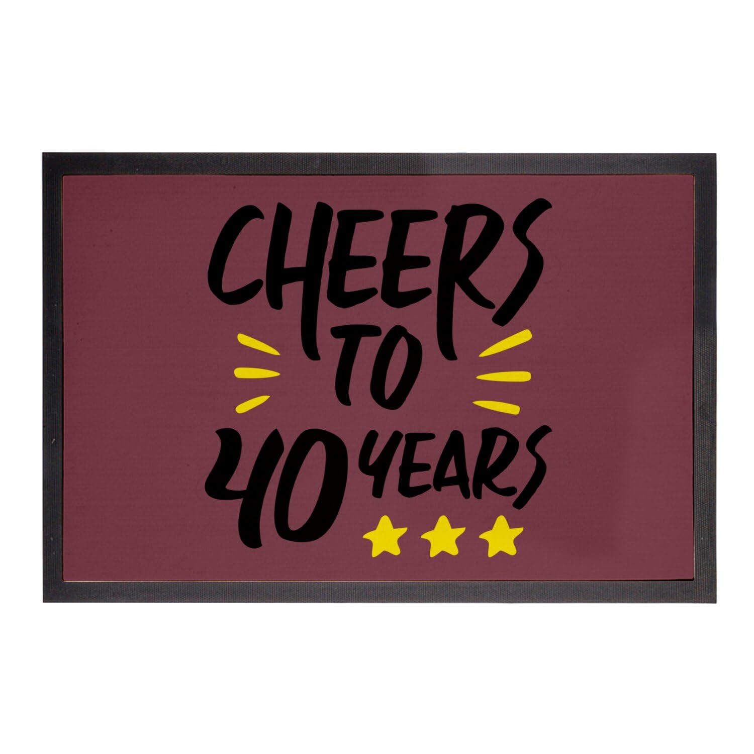 Paillasson Rouge 40 Ans tapis entrée anti saleté décoration anniversaire 60x40