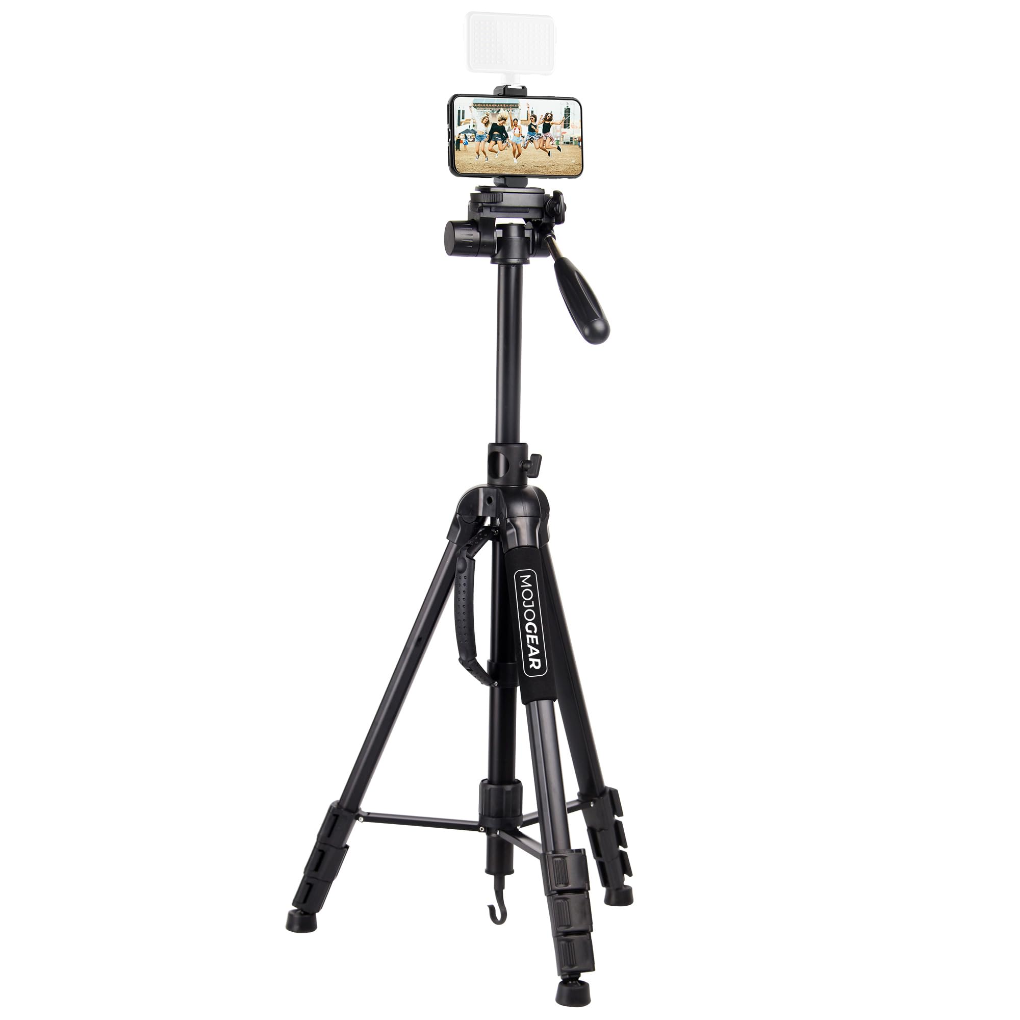 Trépied 3-en-1 MOJOGEAR 179cm - Trépied Photo, Monopode Et Bras Horizontal Avec Support Téléphone Et Sac