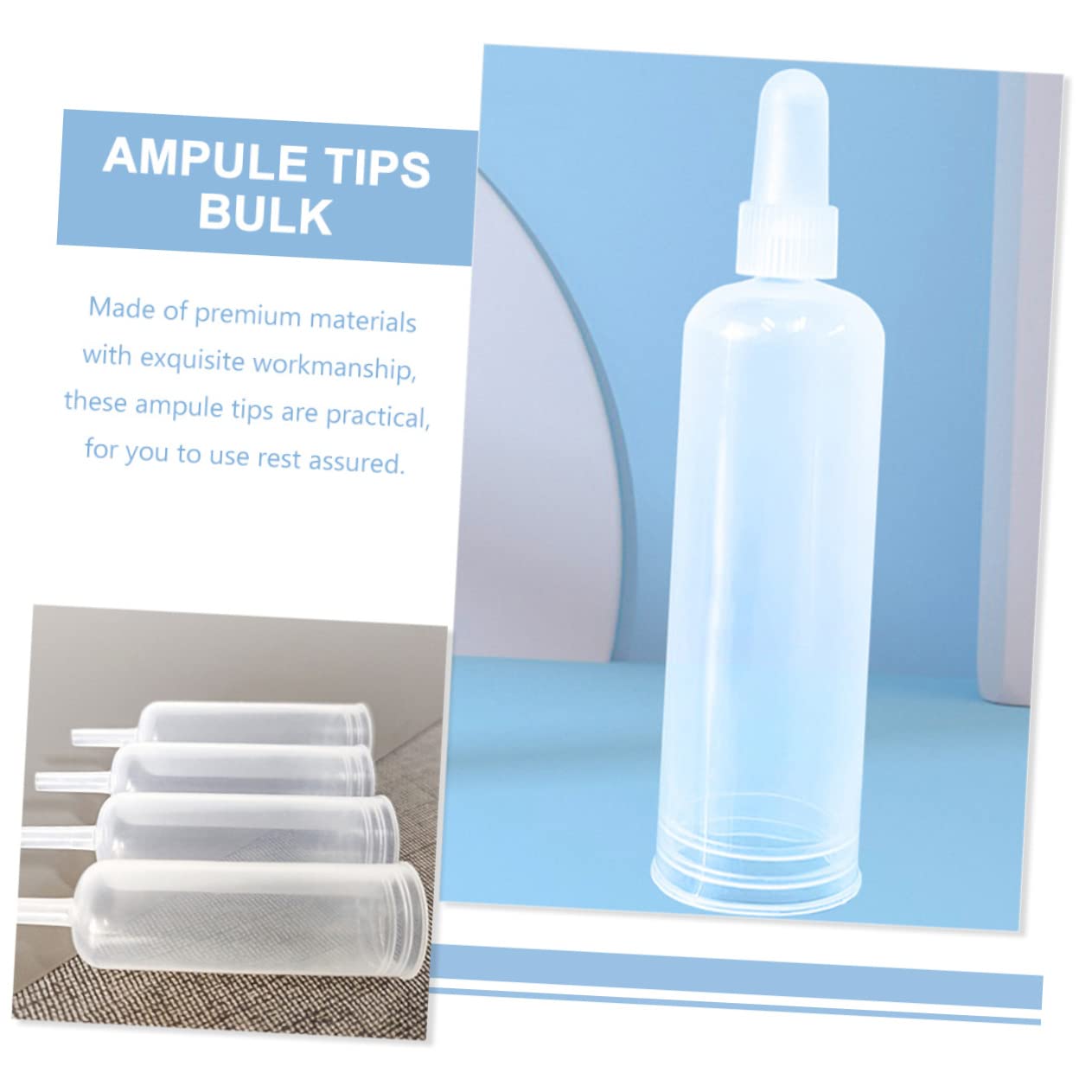 Beavorty 50pcs Set Small Ampule Tips Liquid Dispensing Ampule Tip Tips Ampule Dispensing Bottle Lador Ampule Applicator Tips Ampule Bottle Dispensing Tips Plastic Transparent