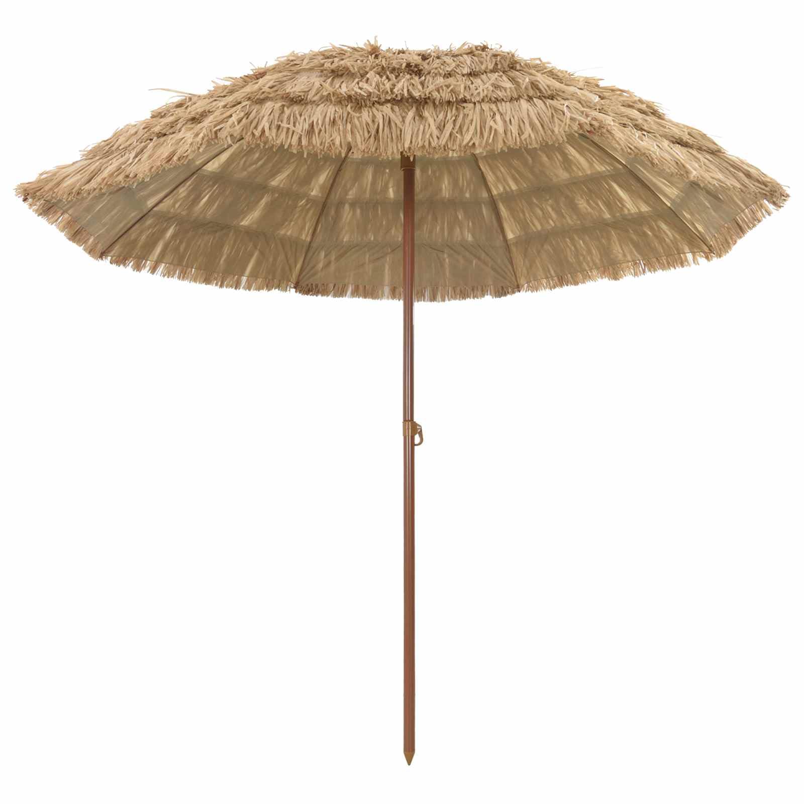 Strandparasol Natur aus Polyester und Stahl x x, Sonnenschirm für Strand, Garten und Terrasse, leicht tragbar, UV Schutz, Schirm für angenehme Beschattung
