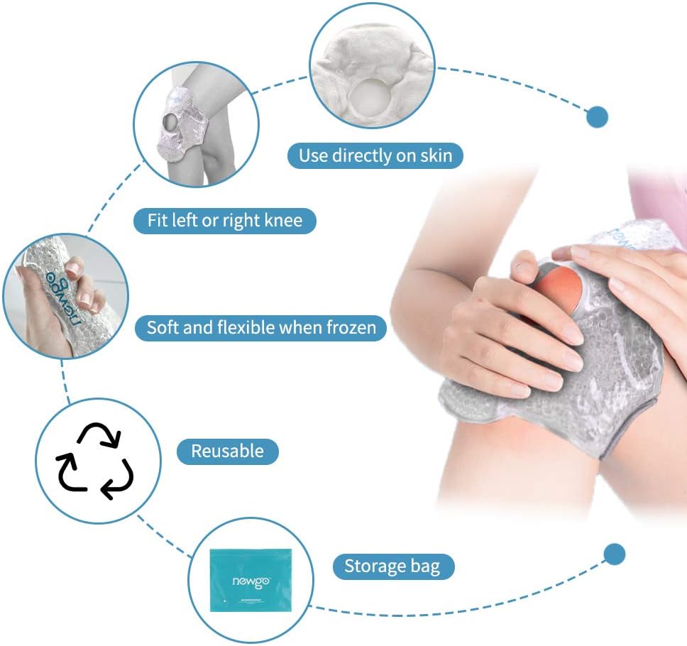 Bеѕt Dеаl Chеар 🛒 NEWGO®Hot Cold Pack for Knee, Reusable Knee Ice Pack Gel Bead Hot Cold Therapy Knee Wrap with Plush Backing for Knee Injuries, Pain Relief, Swelling, ACL Gеt Sресіаl Prісе NEWGO®Hot Cold Pack for Knee, Reusable Knee Ice Pack Gel Bead Hot Cold Therapy Knee Wrap with Plush Backing for Knee Injuries, Pain Relief, Swelling, ACL