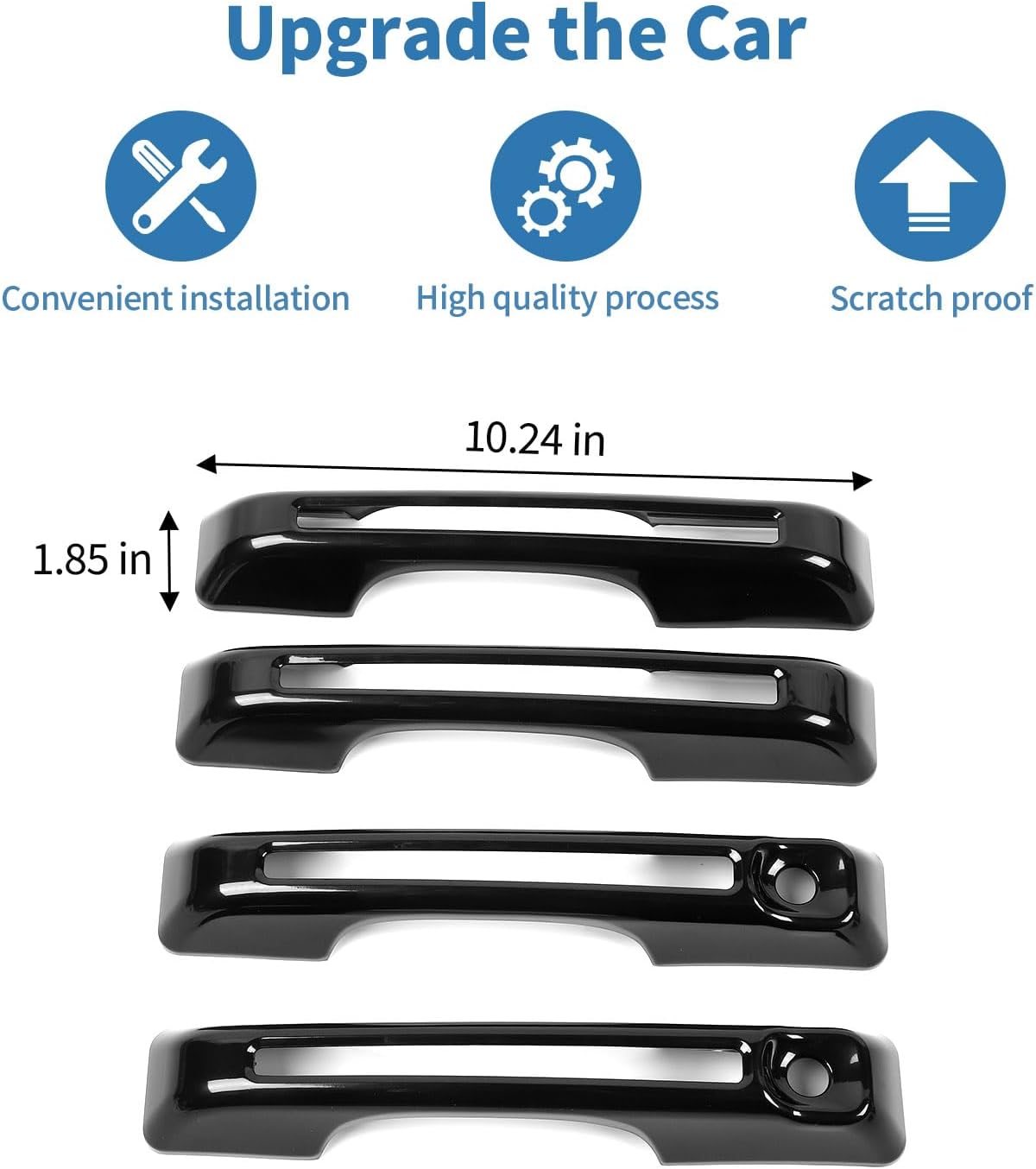 for Bronco Sport Exterior Door Handle Covers Trim Fit for Ford Bronco Sport 2021+ Black Exterior Accessories 4pcs
