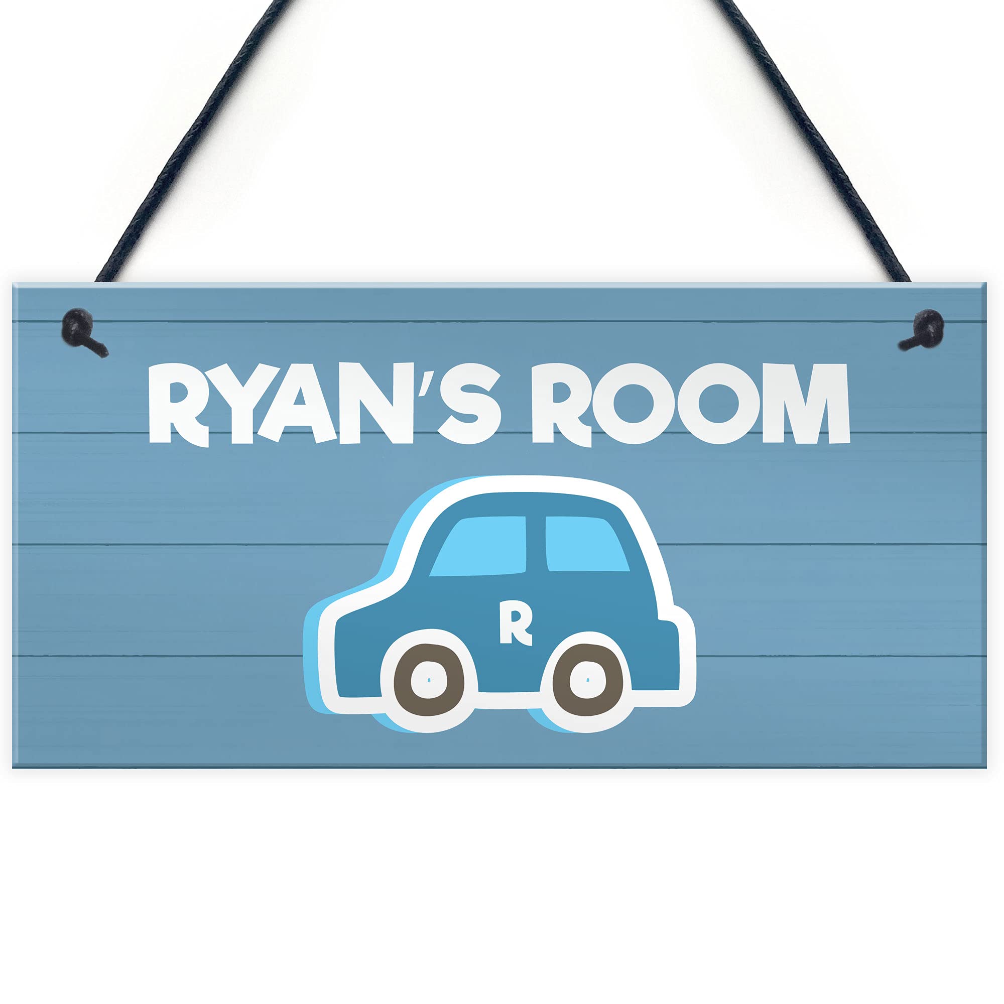 Car Themed Bedroom Sign For Little Boy PERSONALISED Nursery Decor For Boy