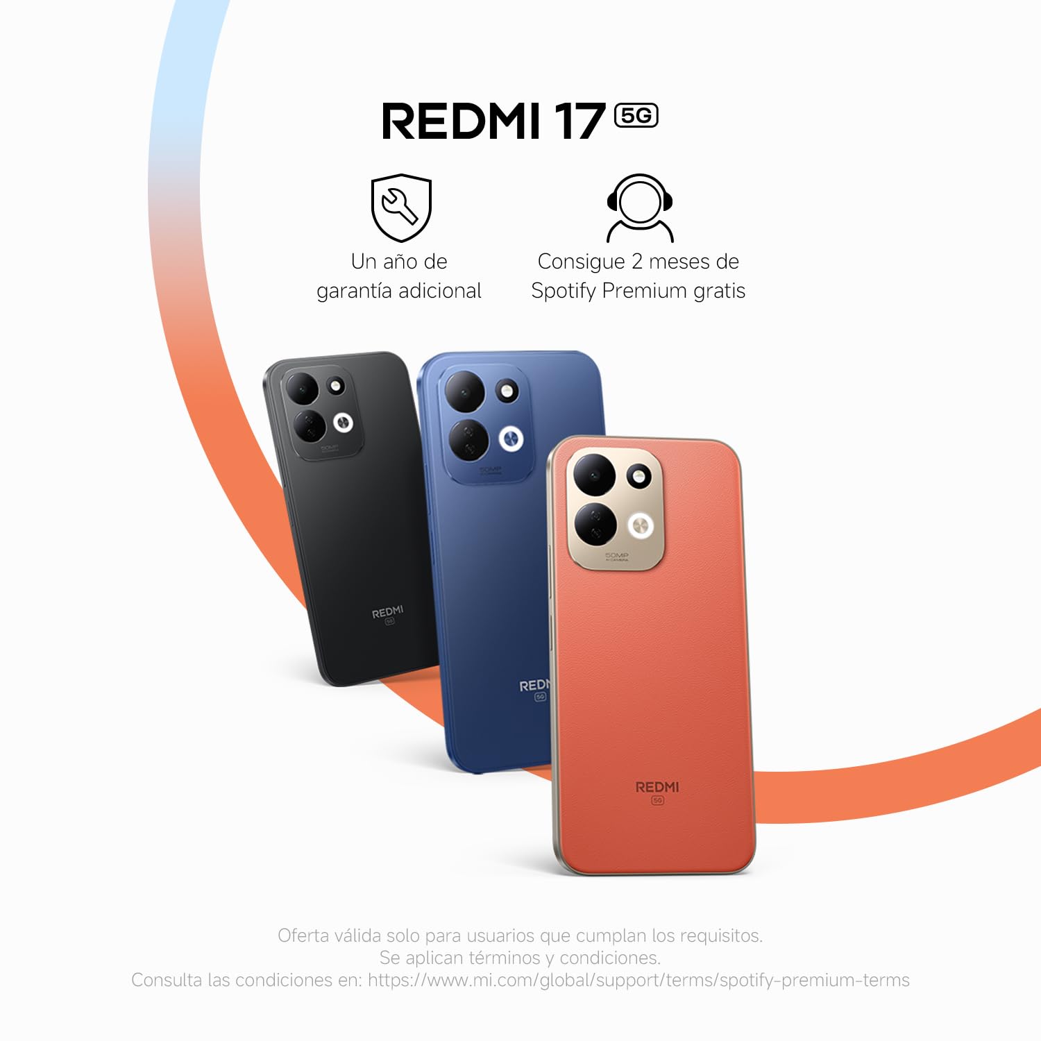 REDMI 17 5G, 4+128GB, Naranja, 7500mAh, Carga 45 W