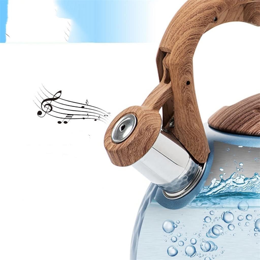 Tetera Hervidor De Agua Hervidor de té silbante 2,8 l, Tetera con Silbato Acero Inoxidable, para Estufa, para Cocina inducción Gas Teteras para Te