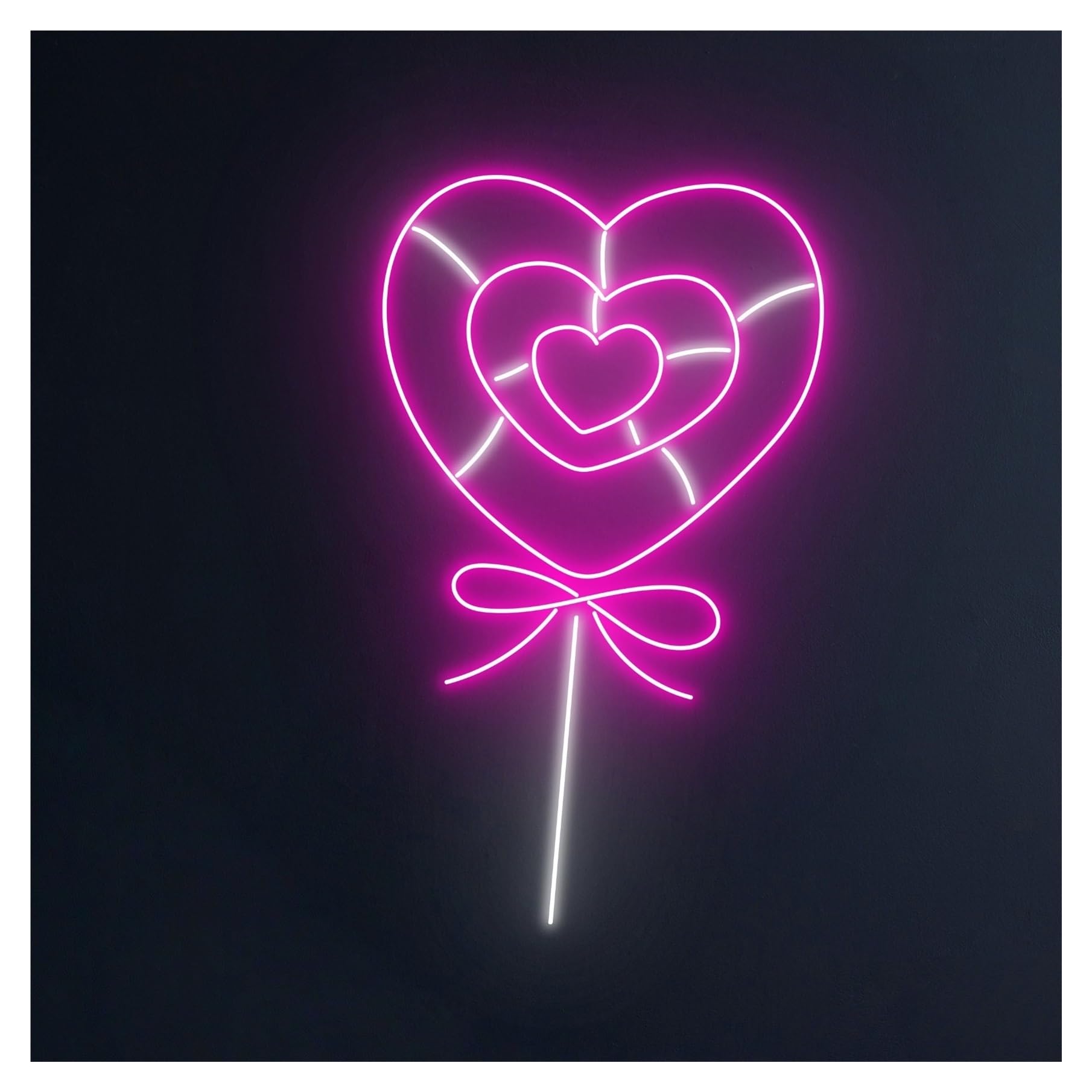 RONGCH Hanging Art Neon Signs Lollipop Neon Sign, Suitable for Candy Store Home Decor with Brightness Adjustable 50cm
