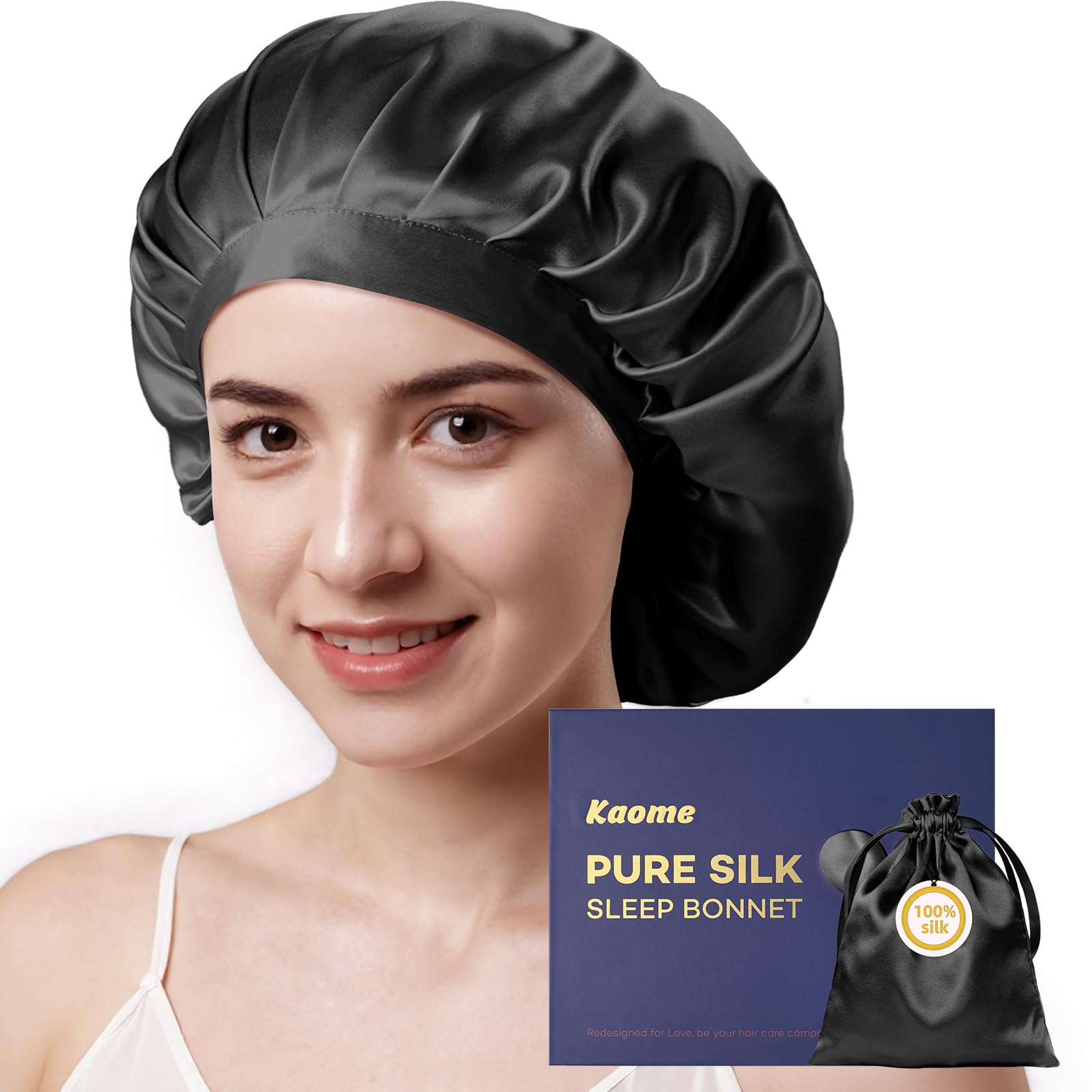 Kaome 100% Mulberry Silk Bonnet