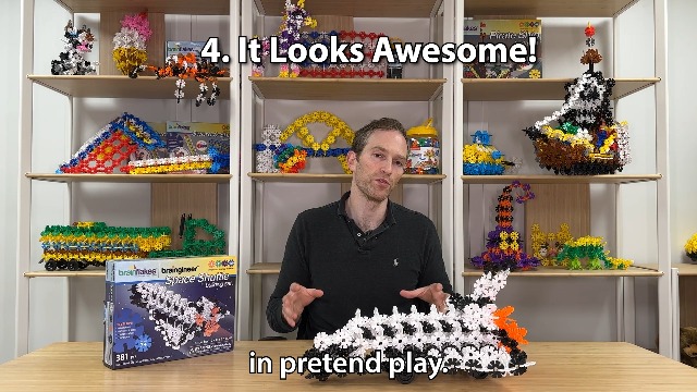Amazon.com: Brain Flakes Space Shuttle Building Set with Detailed