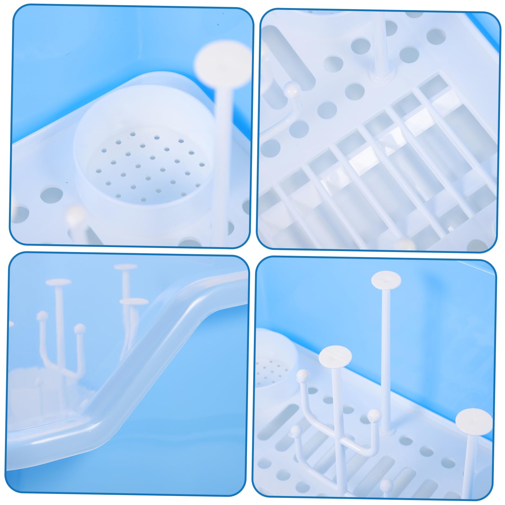 ibasenice Séchoir à Biberons avec Boîte De Rangement pour Vaisselle De Égouttoir Pratique Et Couvercle Inclus pour Protéger Les Articles