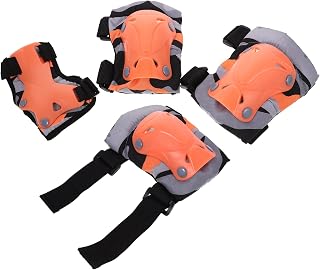 VICASKY Children Protective Gear Set for Skateboards and Ice Skating Orange
