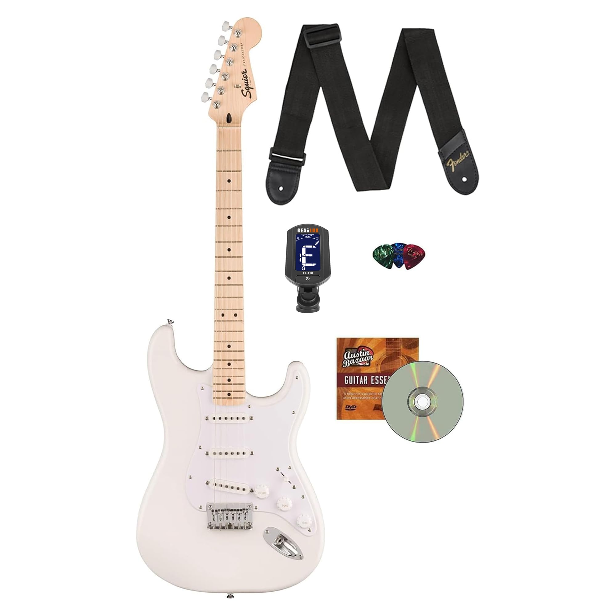 Squier Sonic Stratocaster HTギター Amazon.com: Fender Squier Sonic Stratocaster HT - Arctic White
