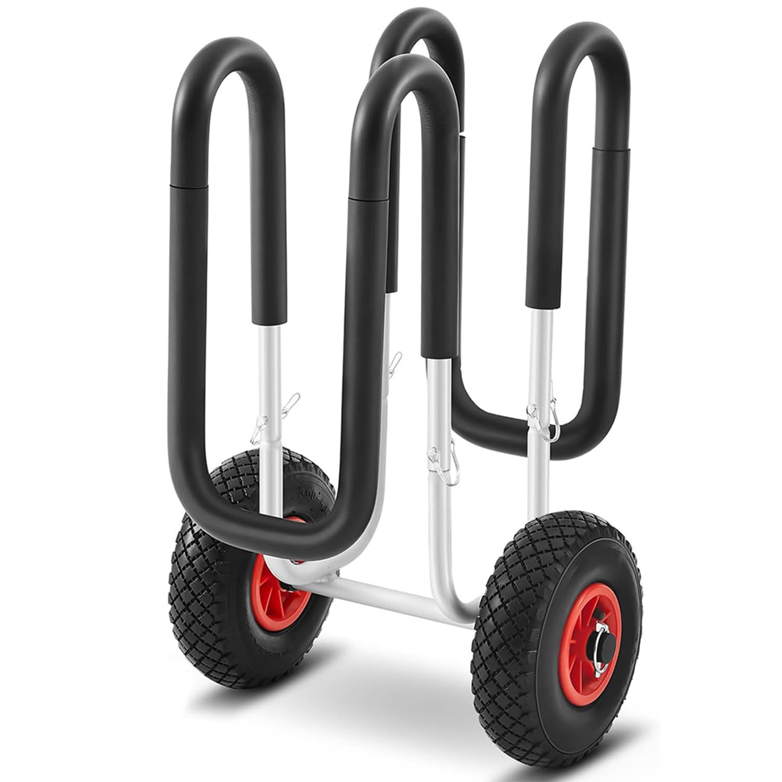 Chariot de transport en aluminium pour planche de surf jusqu'à 15 cm d'épaisseur avec roues sans air