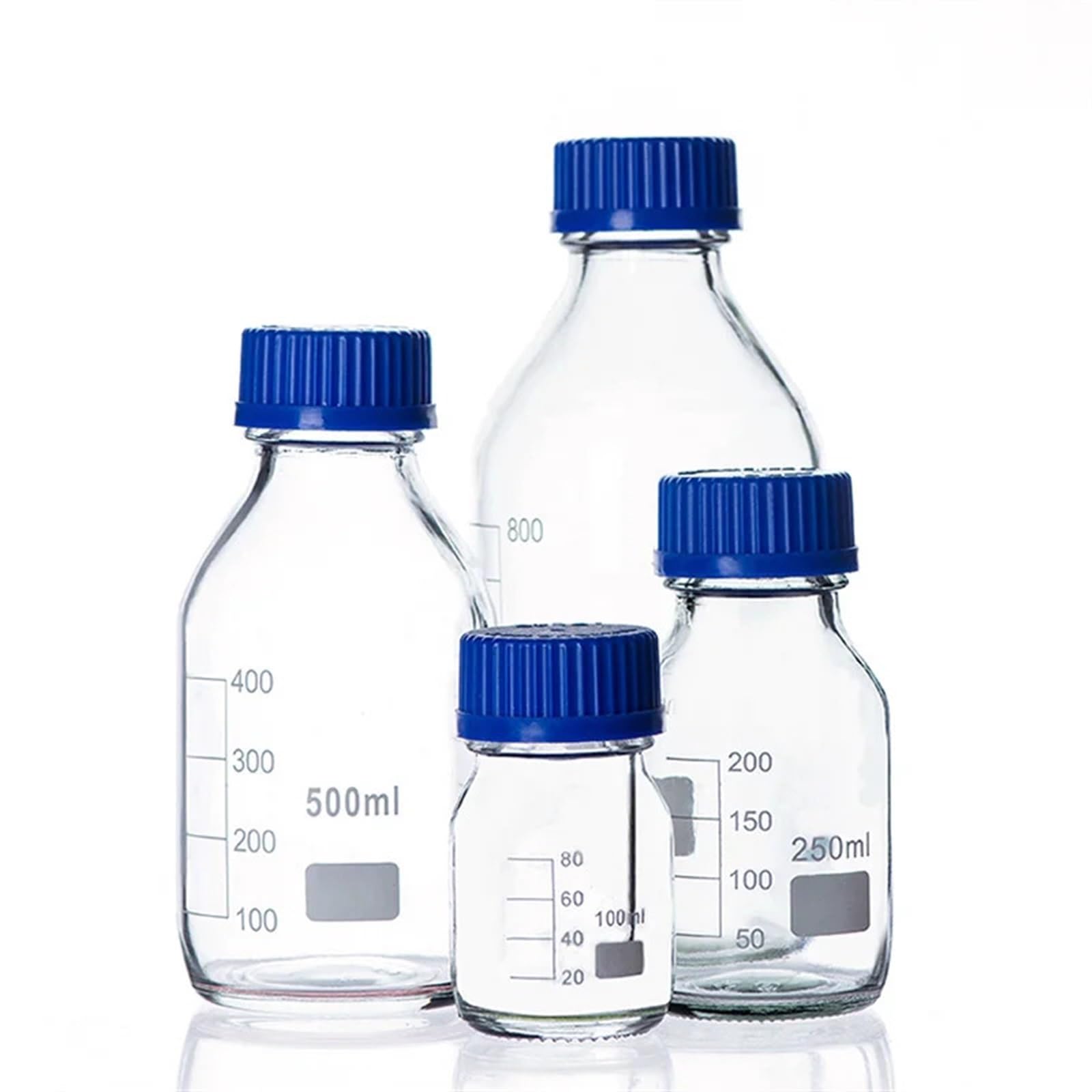 50ml-2000ml / Tappo a vite Tappo a vite blu Reagente in vetro for laboratorio Flacone di reagente in vetro da laboratorio(2000ml)