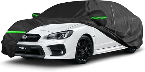 Miniatura 9 de Funda impermeable de coche para Volkswagen Beetle 1998-2023, 210D, para todo tipo de clima, con puerta con cremallera, bandas resistentes al viento