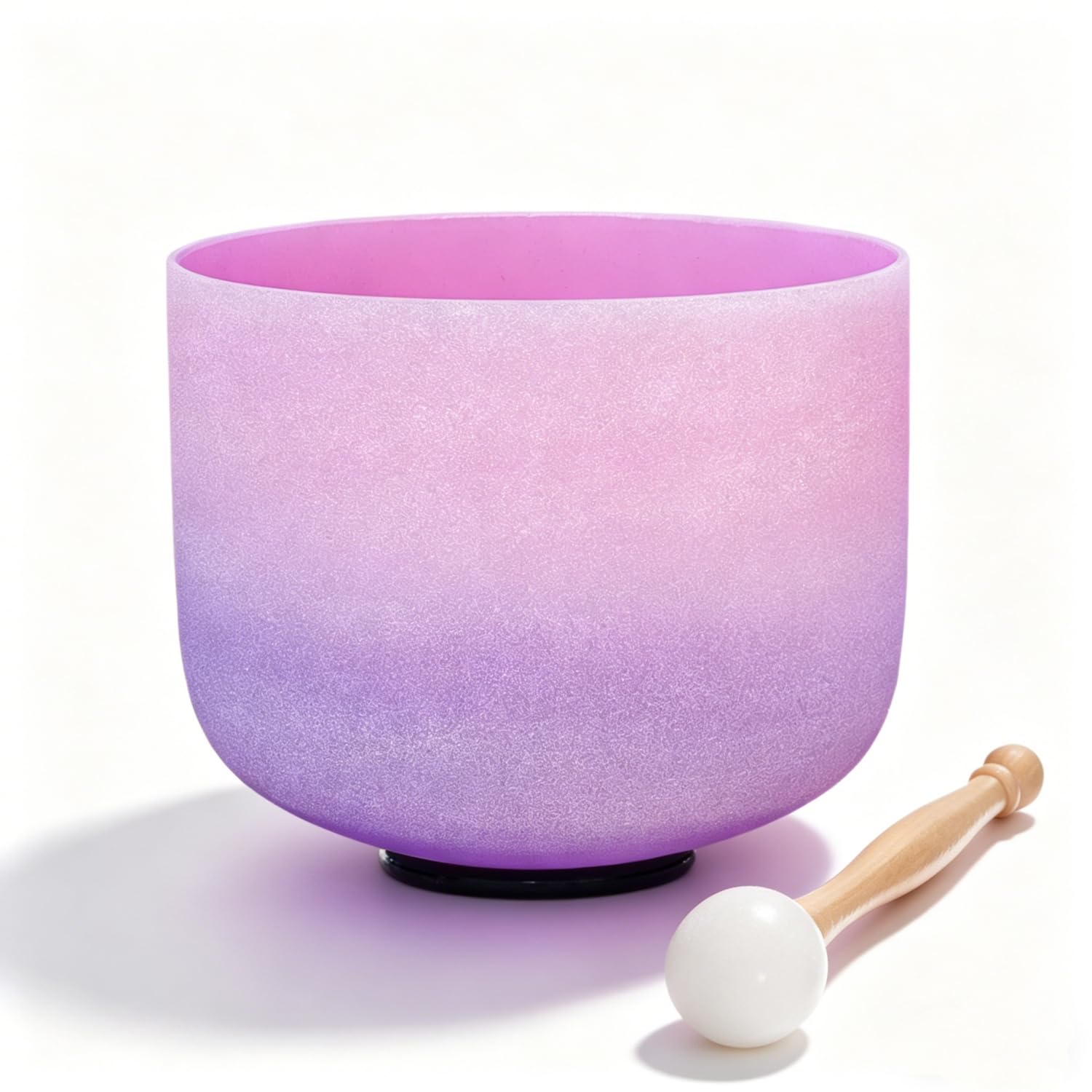 Campana tibetana in cristallo, 432 Hz, nota F, chakra del cuore, 20,3 cm | Per yoga, guarigione del suono, meditazione, ascolto dei chakra, consapevolezza, Reiki e sollievo dallo stress