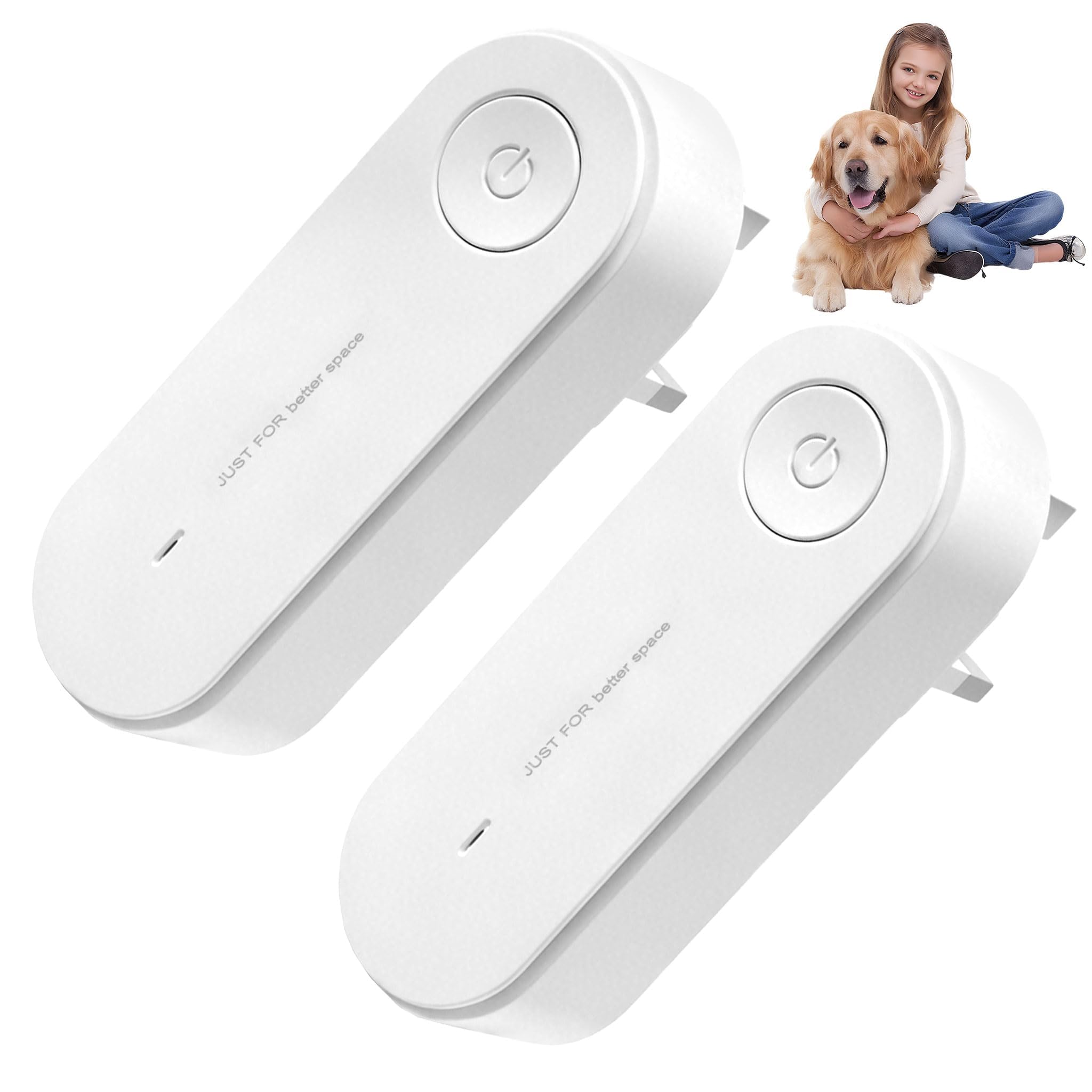 2PCS Ionic Air Purifier Ultrasonic Dust Mite Repeller Plug in UK Dust Mite