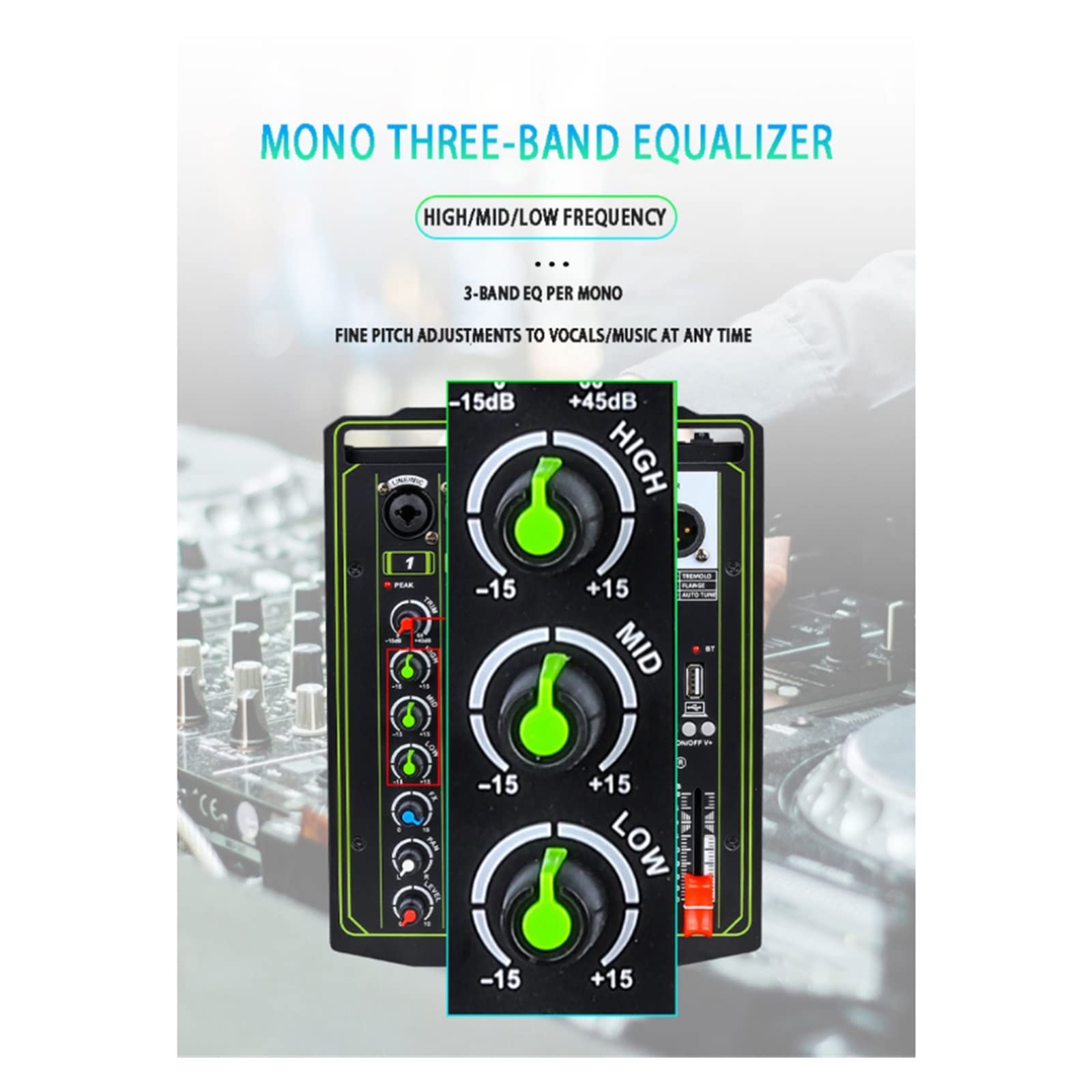 Mezclador de Audio Mezclador pequeño profesional de 4 canales 99 DSP consola de grabación Digital mezclador teléfono móvil transmisión en vivo computadora hogar KTV