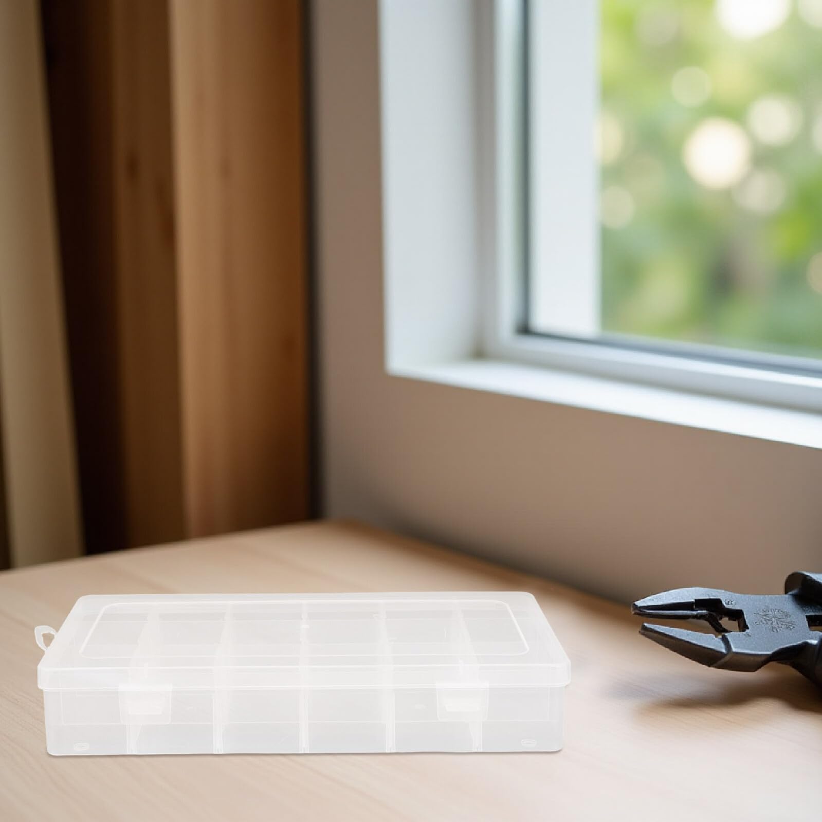 Scatola Organizer in Plastica con 18 Scomparti Removibili 6 Pezzi