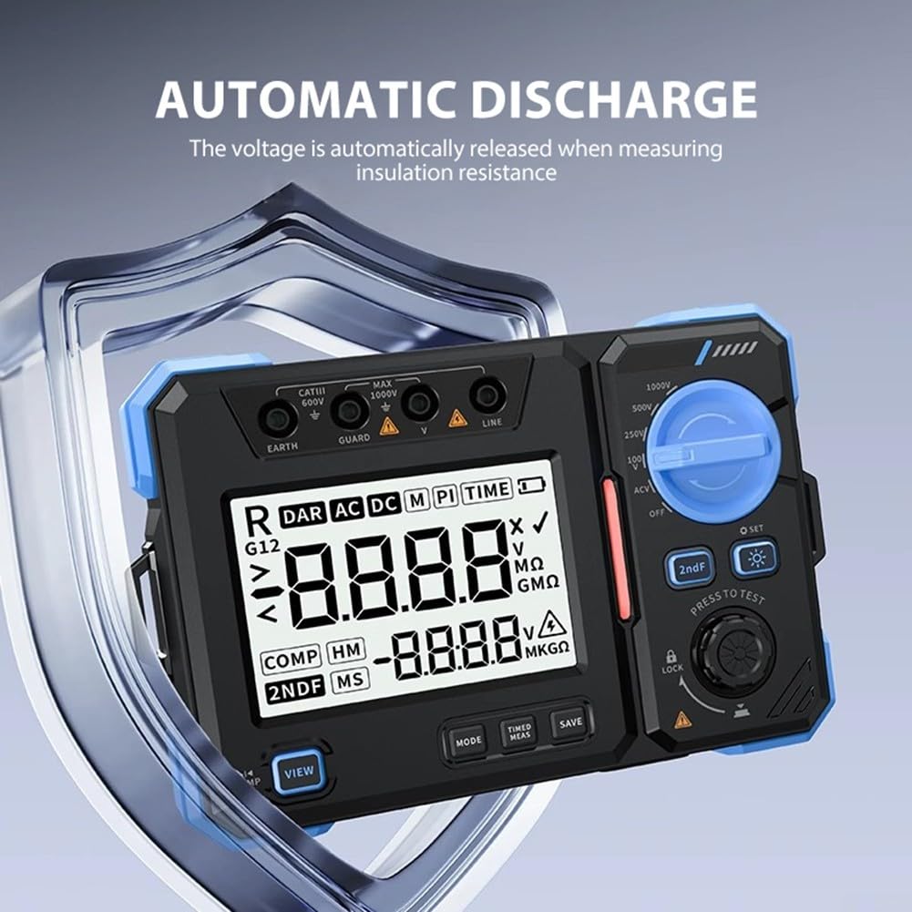 MRT1050 Megohmmetro Resistenza di Isolamento Tester 2500V | ABS Materiale Auto PASS/FAIL per Elettricisti | Test sul campo industriale
