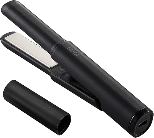 NOGI Plancha de pelo portátil con cable, mini plancha de viaje y rizador, calentamiento rápido con revestimiento de cerámica, para flequillo de pelo