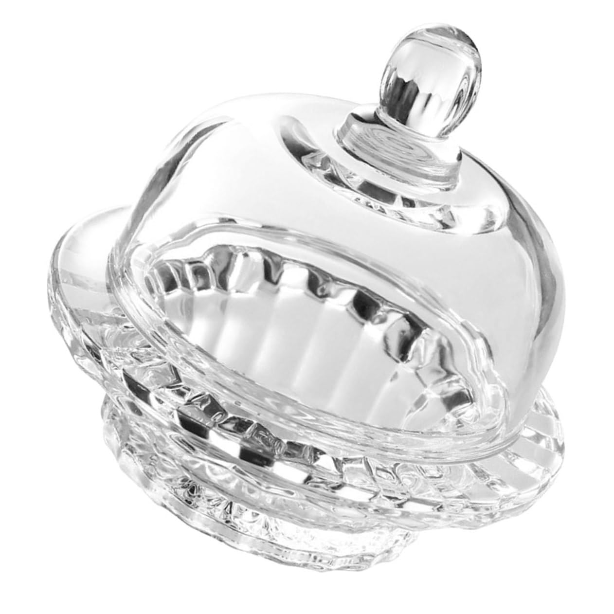 VANZACK Glasschüssel Funktionale 110ml mit Deckel Durchsichtige Kleine Eisbecher Elegante aus Sicherem Glas für Party und Tischdekoration