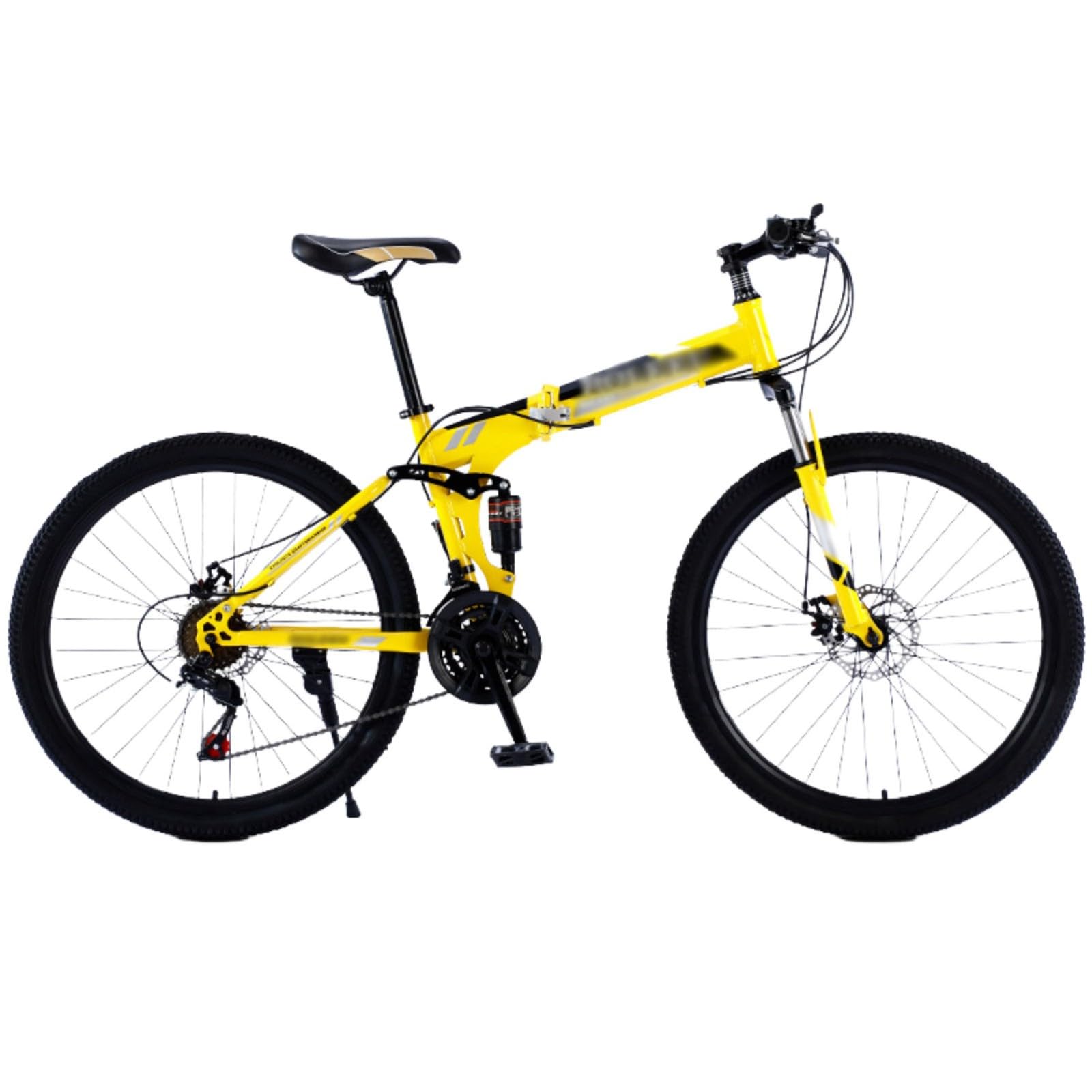 VTT Pliable pour Adulte De 24 Et 26 Pouces, 21 Vitesses, Roues À Rayons, Cadre en Acier Carbone avec Doubles Freins À Disque, VTT Pliable
