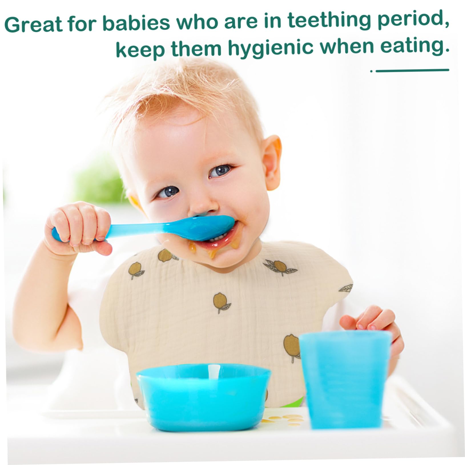 ibasenice Baberos bibs babete bebé toalla bebe costume toallas recién nacidas para niño babero toallas eructar toallas de saliva babero para la dentición algodón