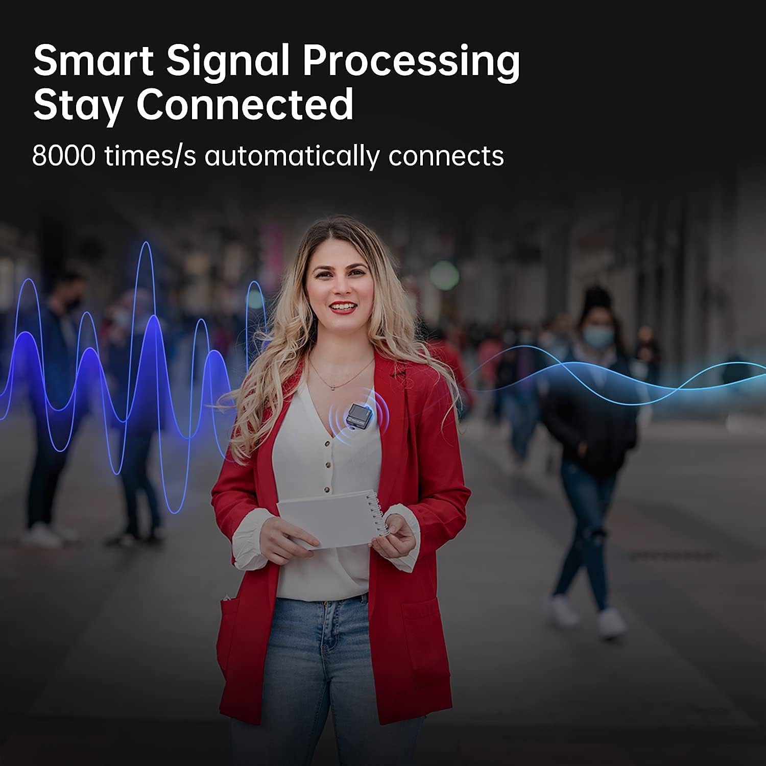 HollyView Hollyland Lark 150 charging case with transmitters and receiver