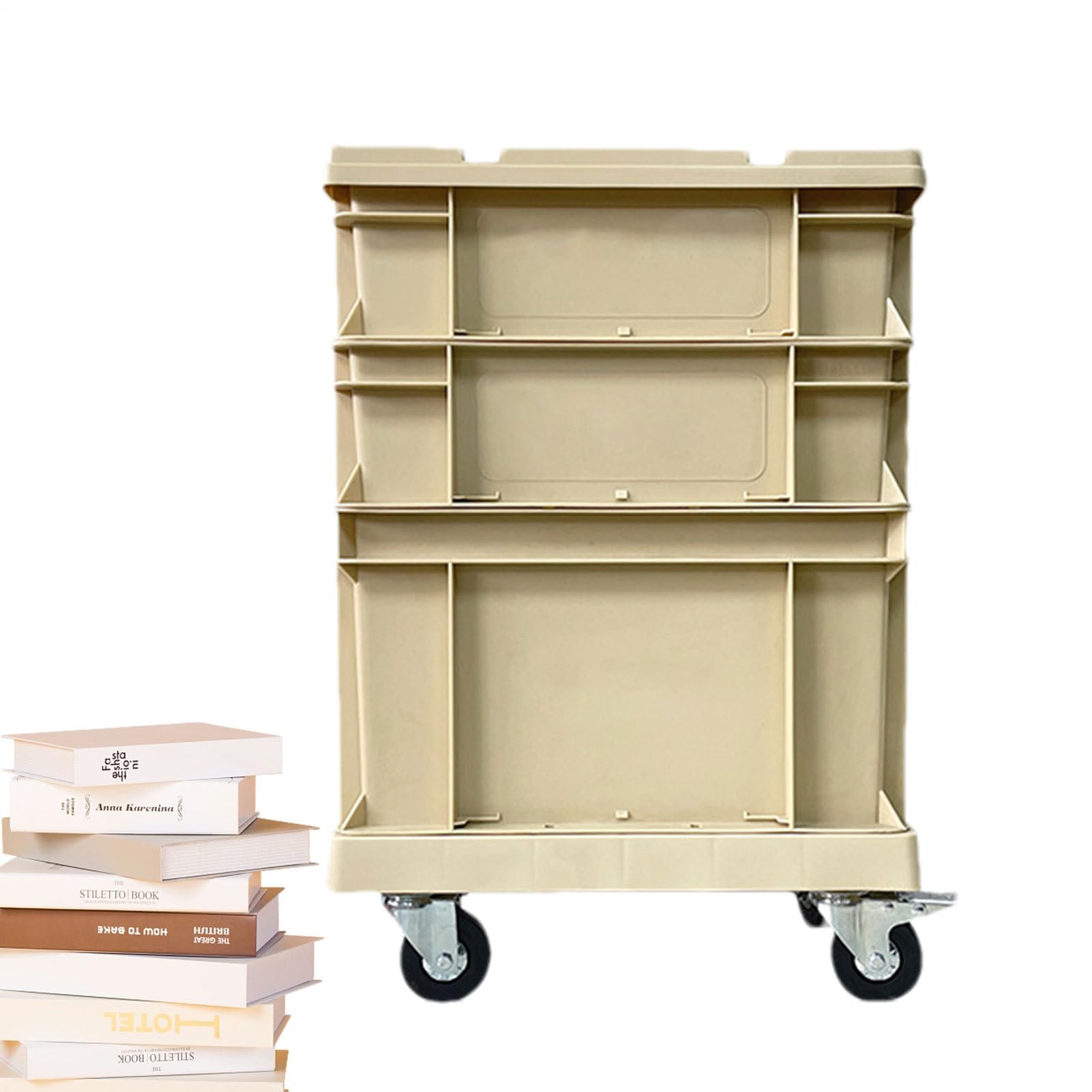 Contenitori Di Archiviazione Impilabili Con Ruote Contenitori Resistenti a | Casse Per Garage E Traslochi Per Garage Cantina Soffitta Ufficio Domestico Esterno Attrezzi Giocattoli