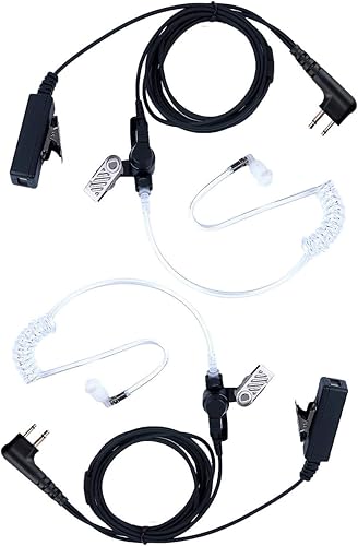 2 piezas de 2 cables de vigilancia de tubo acústico Walkie Talkie auricularesauriculares compatibles con Motorola Radio CP200 CP200d CLS1410 CLS1110