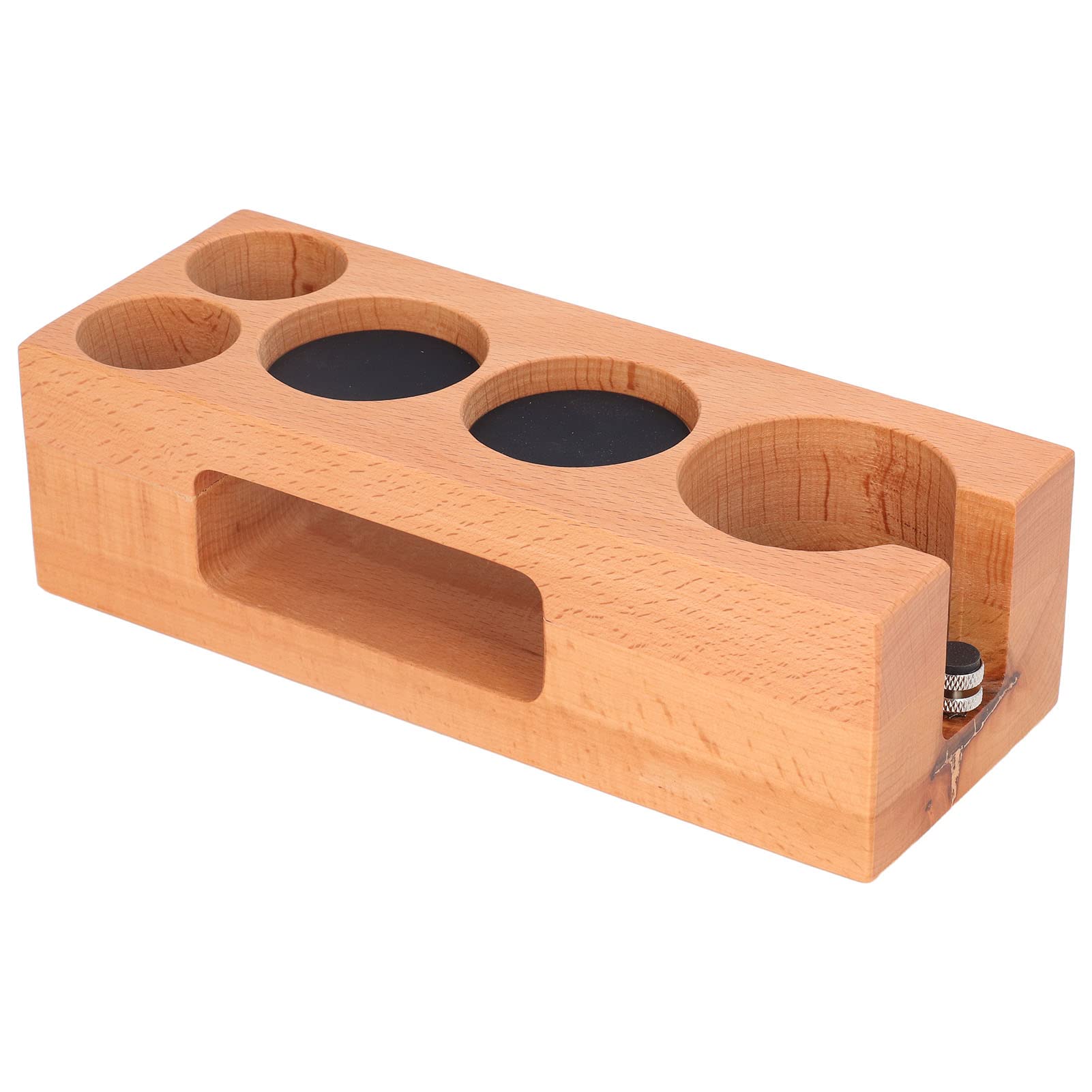 Naroote Supporto in Legno per Tamper da Caffè con Design Scanalato
