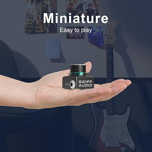 Miniatura 2 de SWIFF - Pedal afinador de guitarra, pequeño afinador de pedal compacto cromático, se adapta a cualquier pedalera para bajo eléctrico acústico,