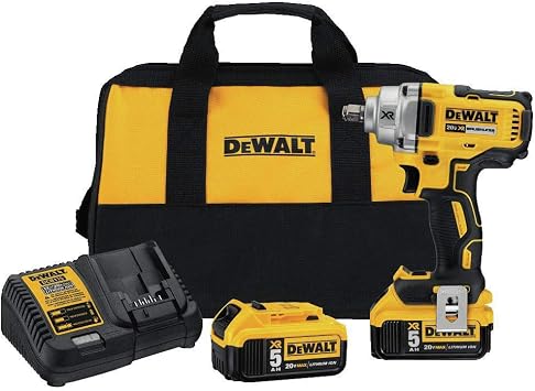 DEWALT 20V MAX* XR Impact Wrench Kit, Hog Ring Anvil, 1/2-Inch DCF894HP2